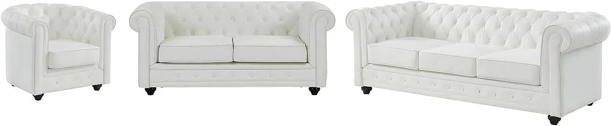 Fauteuil relax et fauteuil inclinable – Chesterfield, 6 Places, blanc