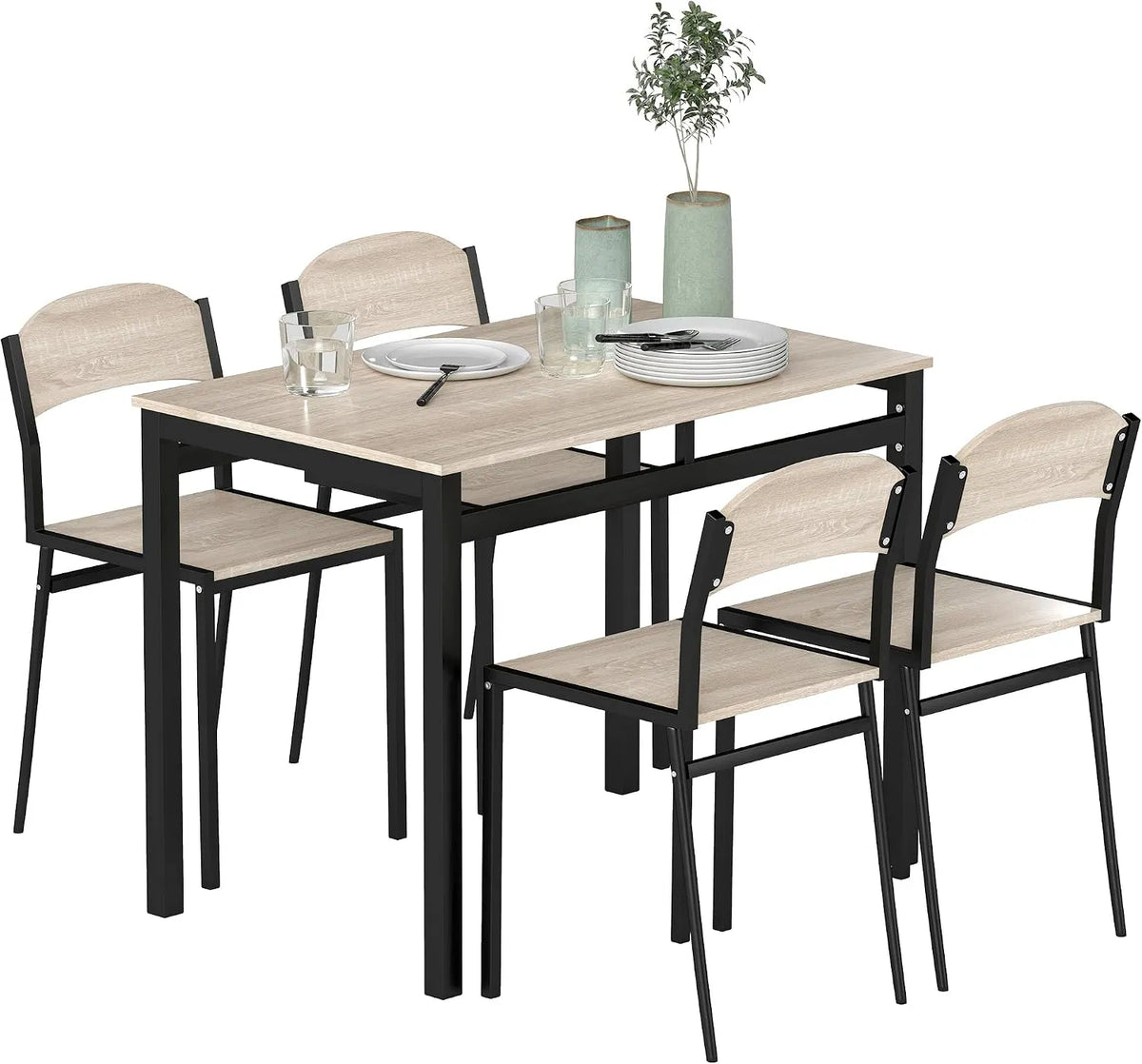 HOMCOM Chaise – 5 pièces, 100 × 63 cm