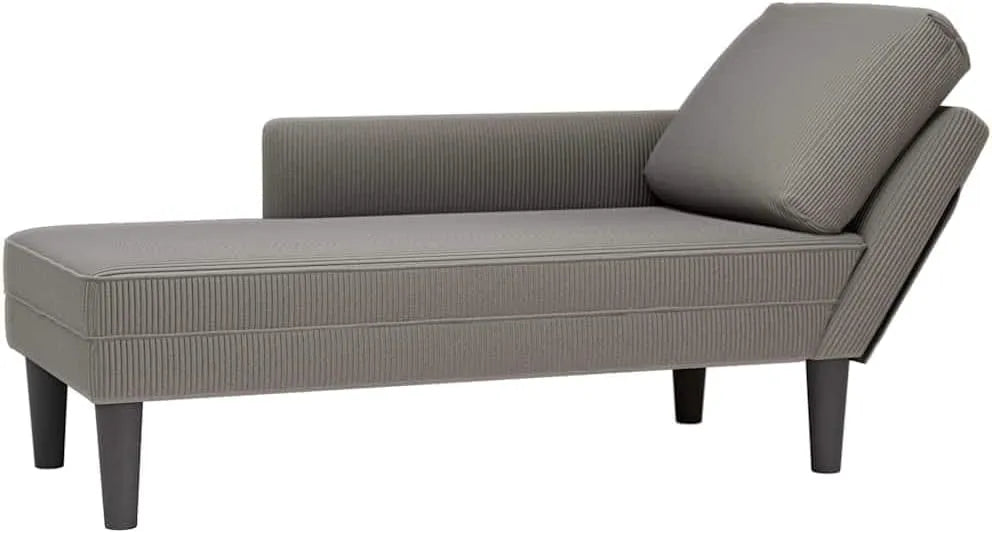 Canapé convertible et canapé-lit – en velours côtelé, revêtement en tissu, avec coussins, gris