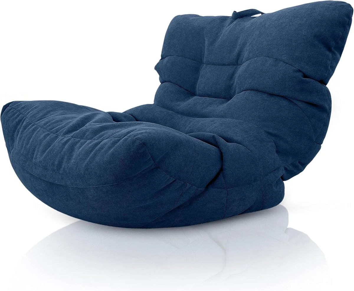 Aiire Fauteuil et chaise rembourrée Pouf Salon Moderne: avec coussins, bleu