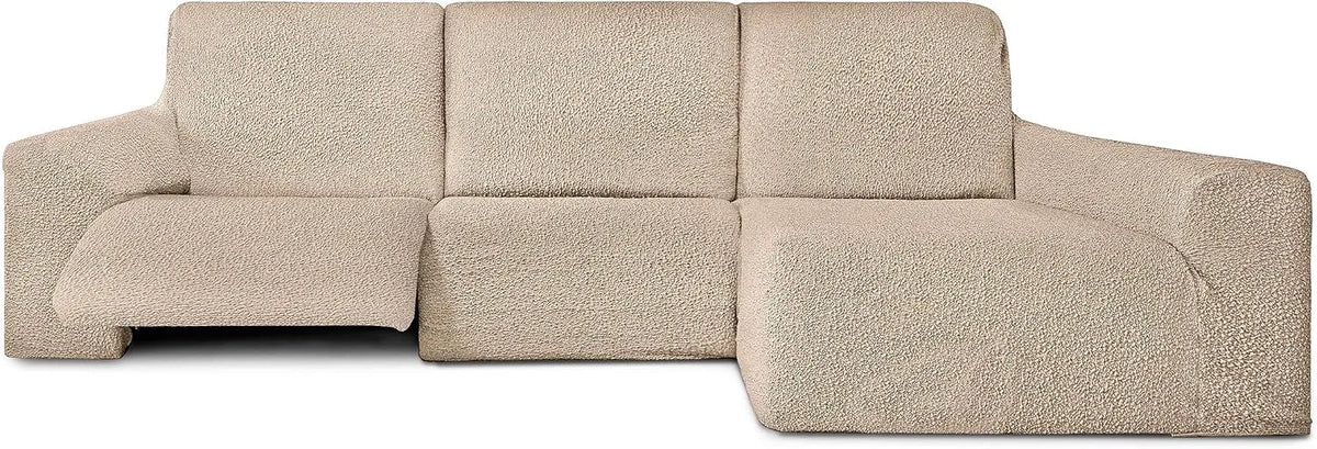 Canapé d'angle et canapé panoramique: Lavable, angle droit, revêtement en tissu, beige, extensible, en métal