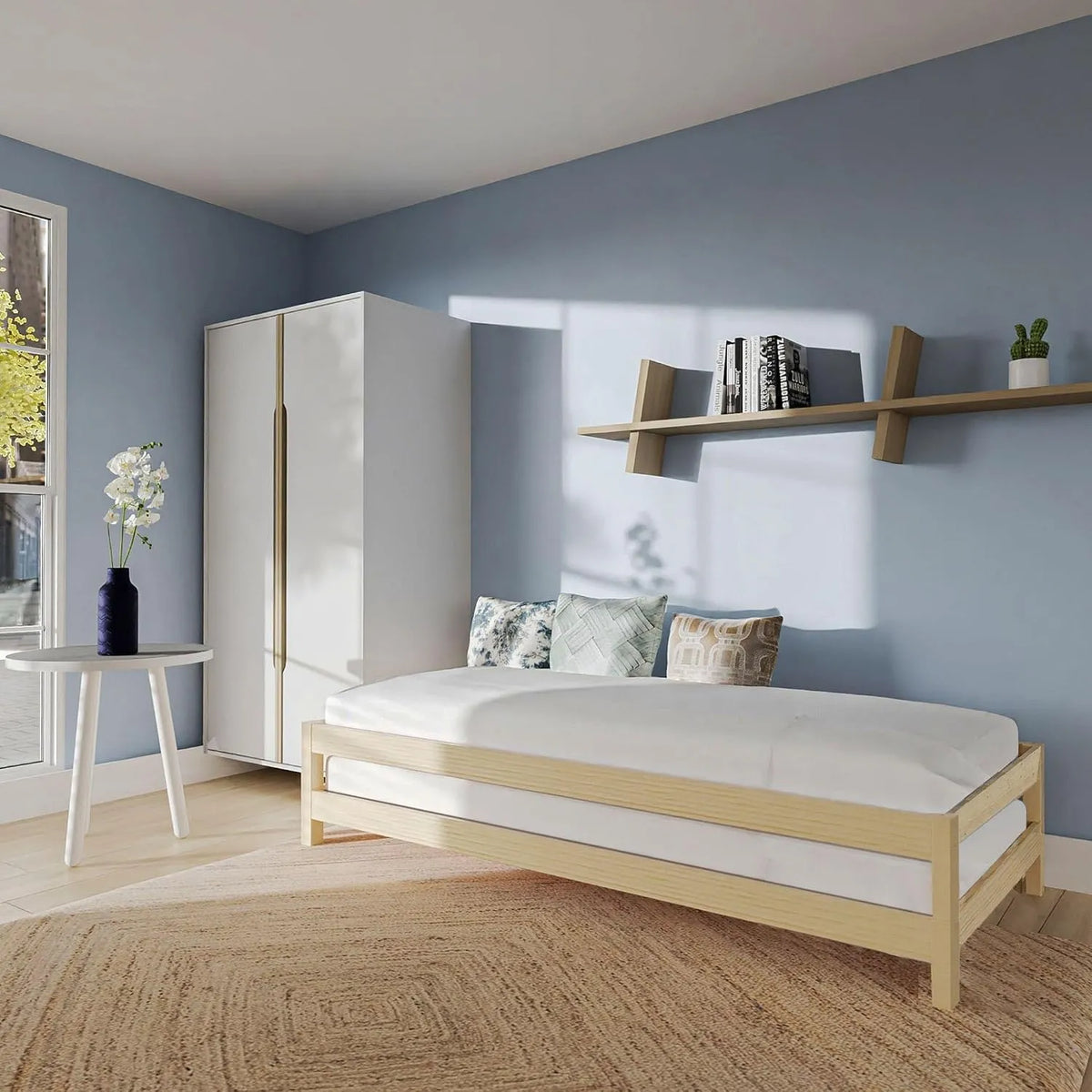 Terre de Nuit 2 Lits empilables 90x190 cm en Bois – 90 × 190 cm, en bois massif