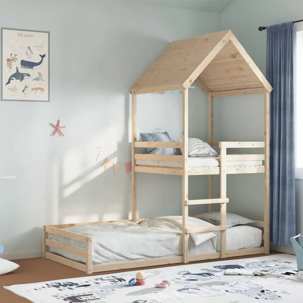 Lit superposé et lit mezzanine — pour enfant, avec échelle