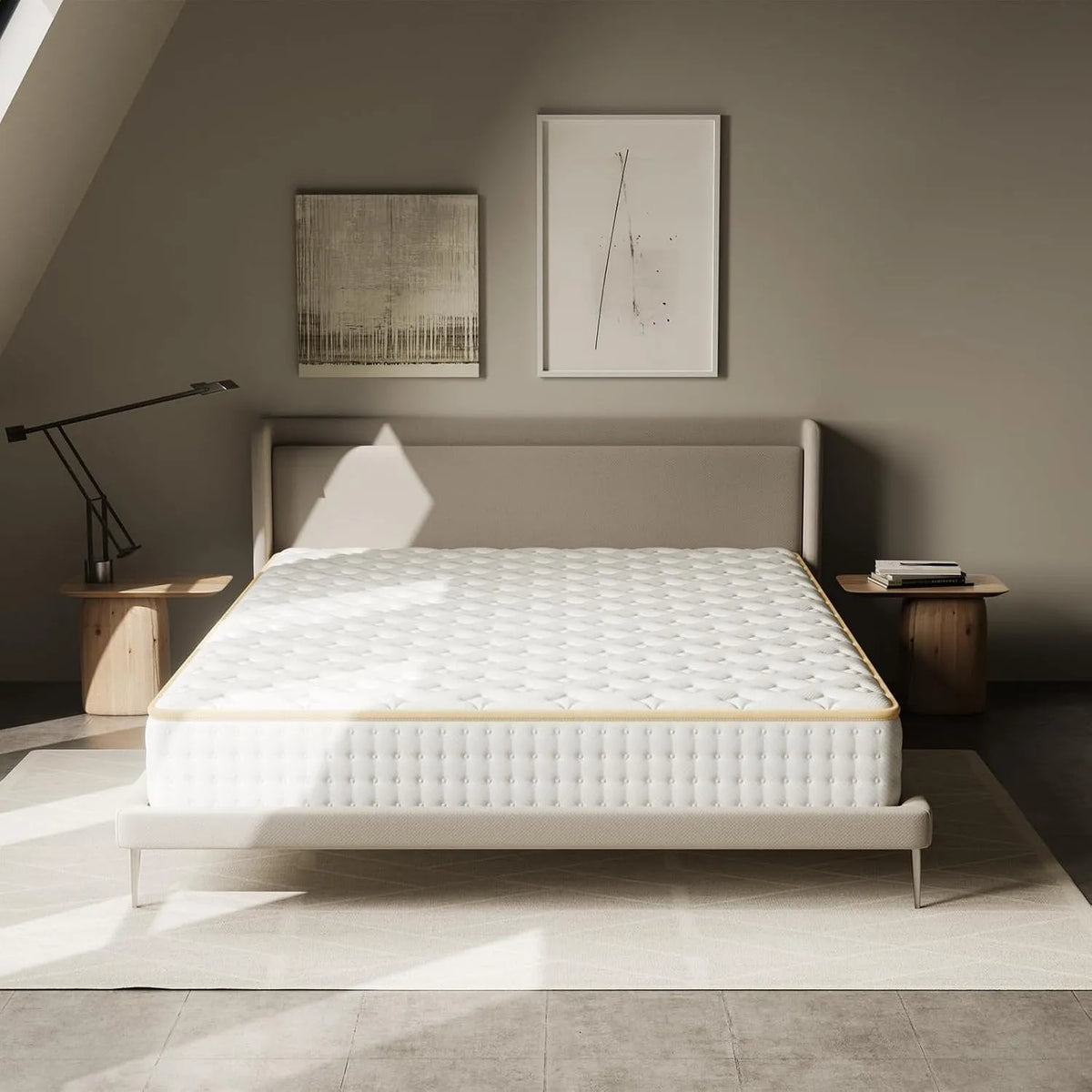 Matelas – réversible, rembourrage en mousse, isolé, 140 × 190 cm, 18cm