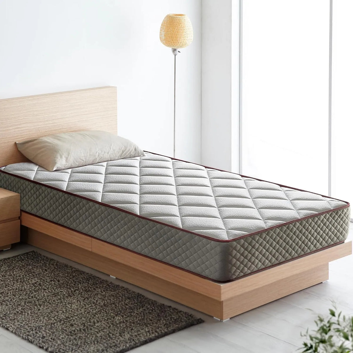 Matelas: Elixir, respirant, rembourrage en mousse, 90 × 190 cm, 26 cm, gris