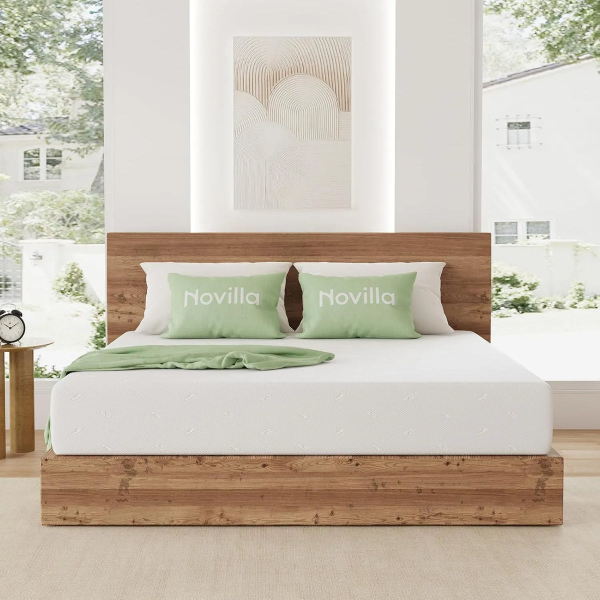 Novilla Matelas 180x200 — pour enfant, rembourrage en mousse, 180 × 200, 18 cm, blanc