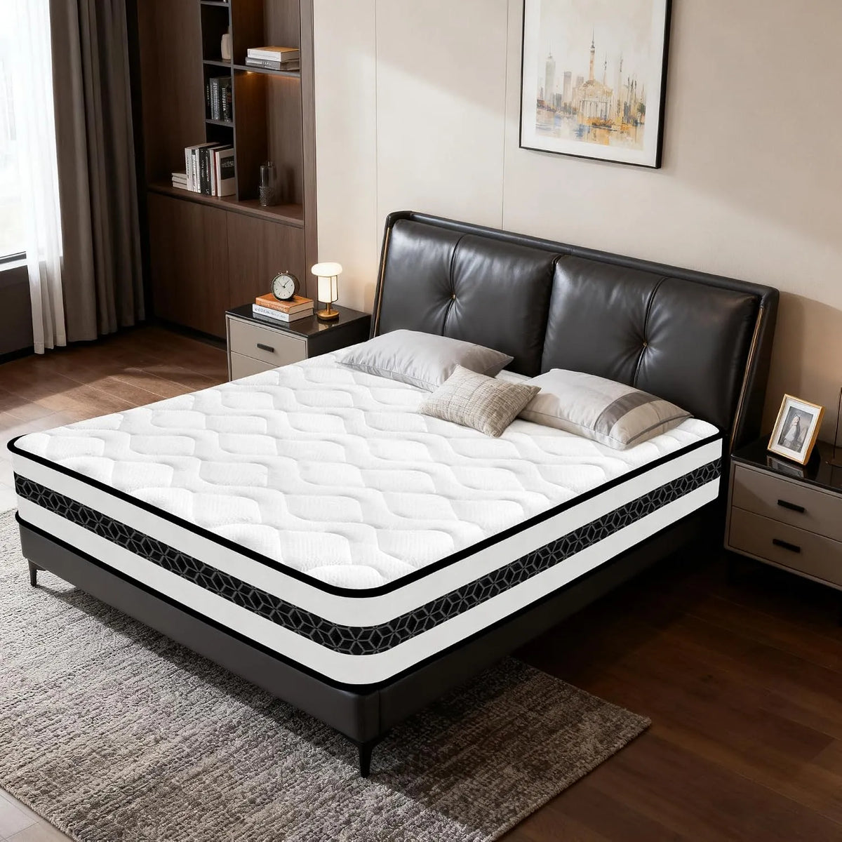 Matelas – rembourrage en mousse, isolé, 140 × 190 cm, 28 cm