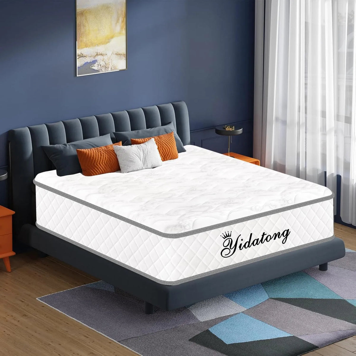 Très Épais 28 cm – rembourrage en mousse, isolé, 140 × 190 cm, revêtement en tissu