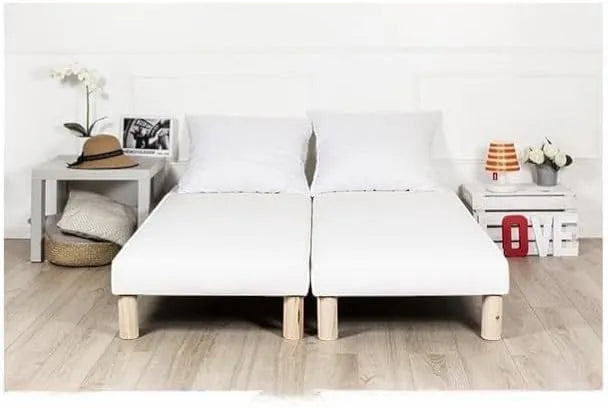 Générique Sommier Peggy Blanc 160x200cm 2x80x200cm Fabrication Francaise. Pieds Offert – 160 × 200cm, 2 × 80 × 200cm