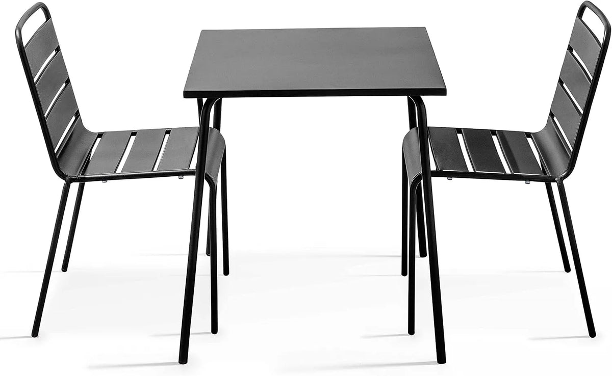 Chaise: Palavas, en acier, gris