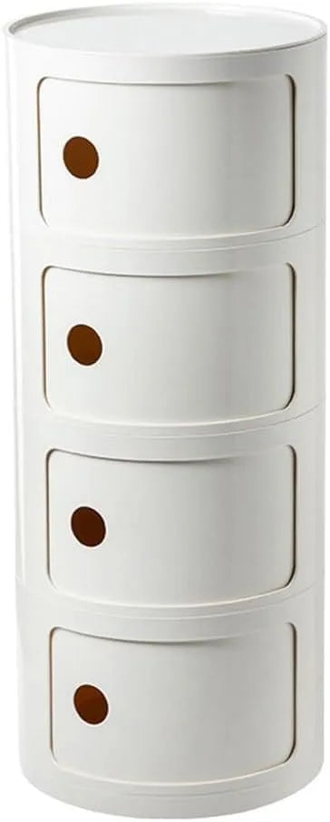 Armoire de rangement — en plastique, avec rangement, avec tiroirs, avec Bibliothèque et étagère de rangements, 4 Portes, 4 Étagères