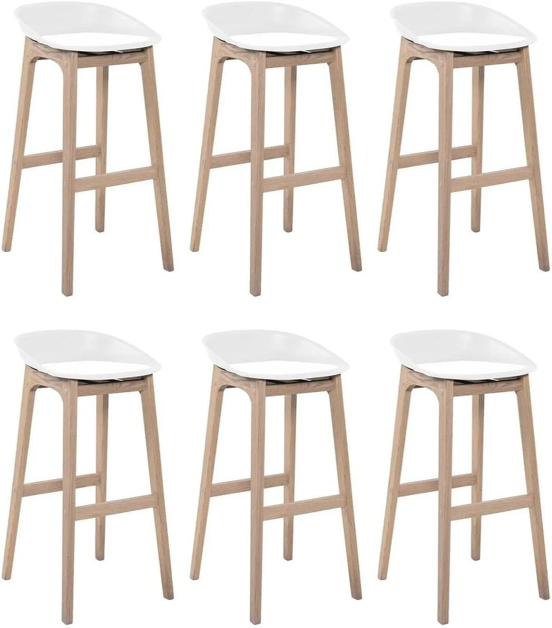 Lot de Tabouret de bar et siège de comptoir en Bois 65cm Riva