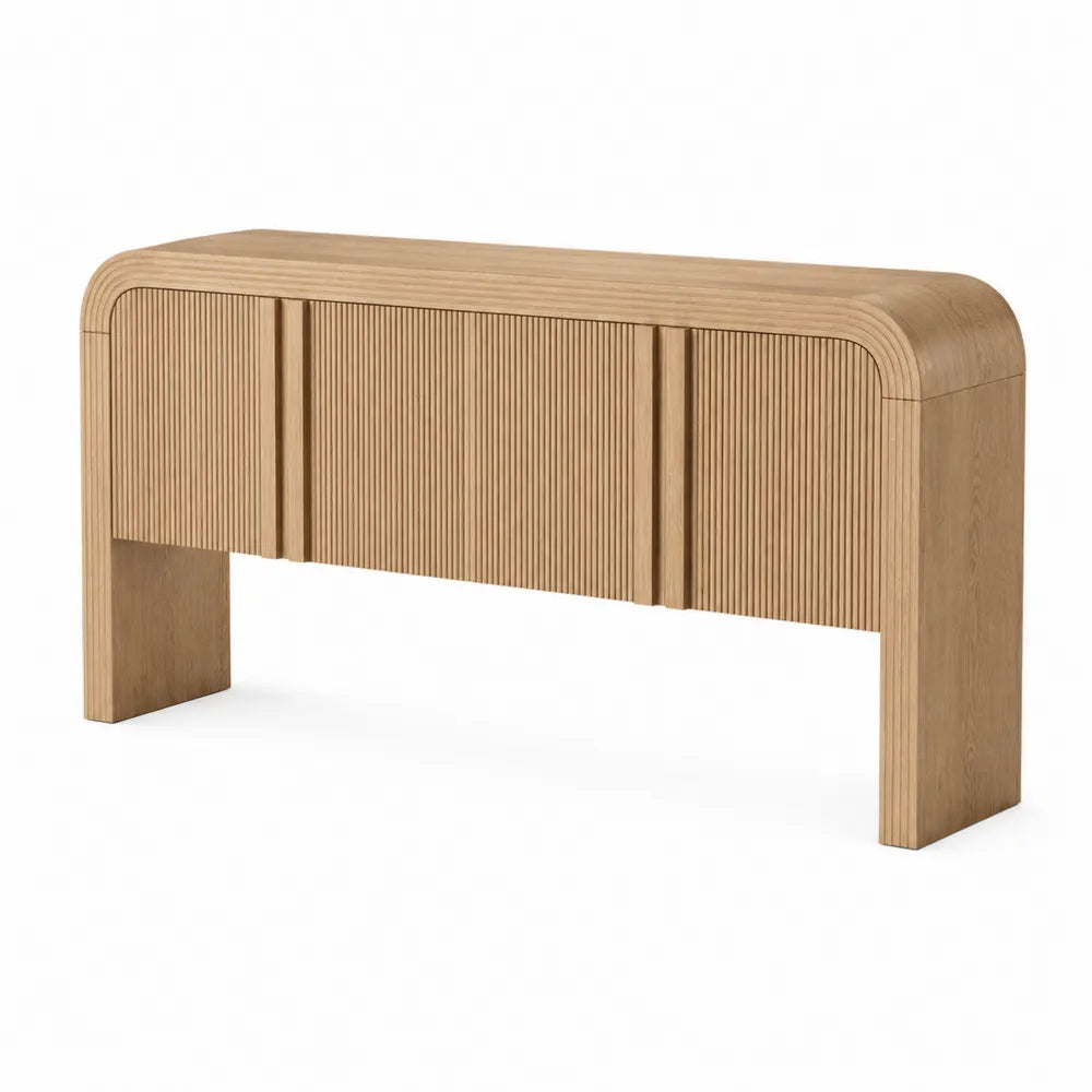 Buffet en bois de chêne avec portes arrondies 150x45x80cm