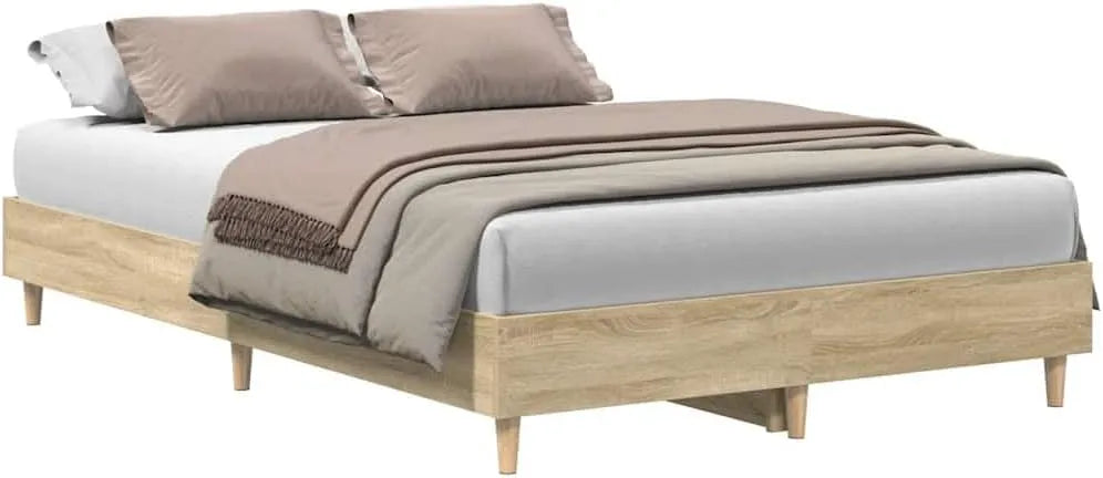 Cadre de lit et structure de lit sans Matelas chêne Sonoma 140x190 cm – 140 × 190 cm