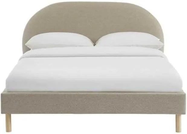 Lit Nebula Tissu grège 140x190 sommier Inclus – revêtement en tissu, 140 × 190