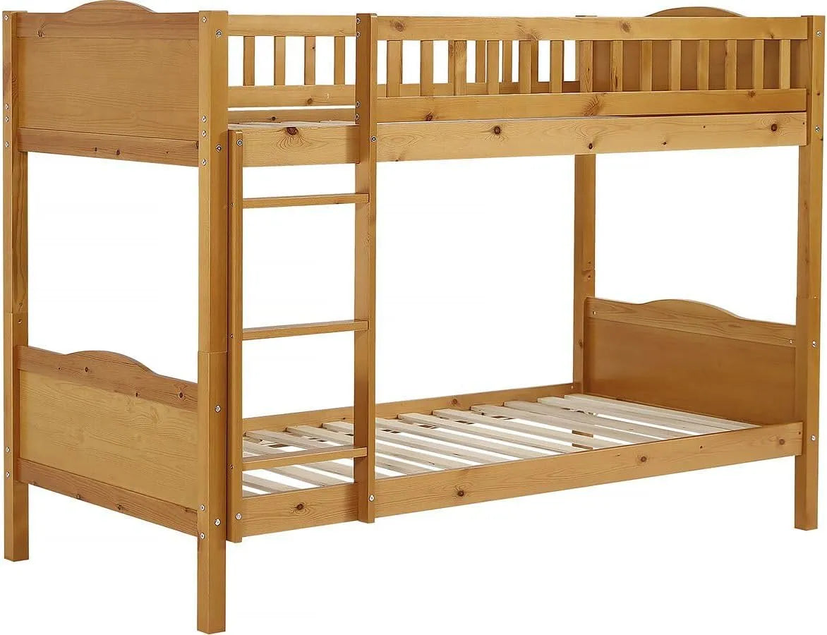Lit superposé et lit mezzanine – Marron, en bois, 90 × 190 cm