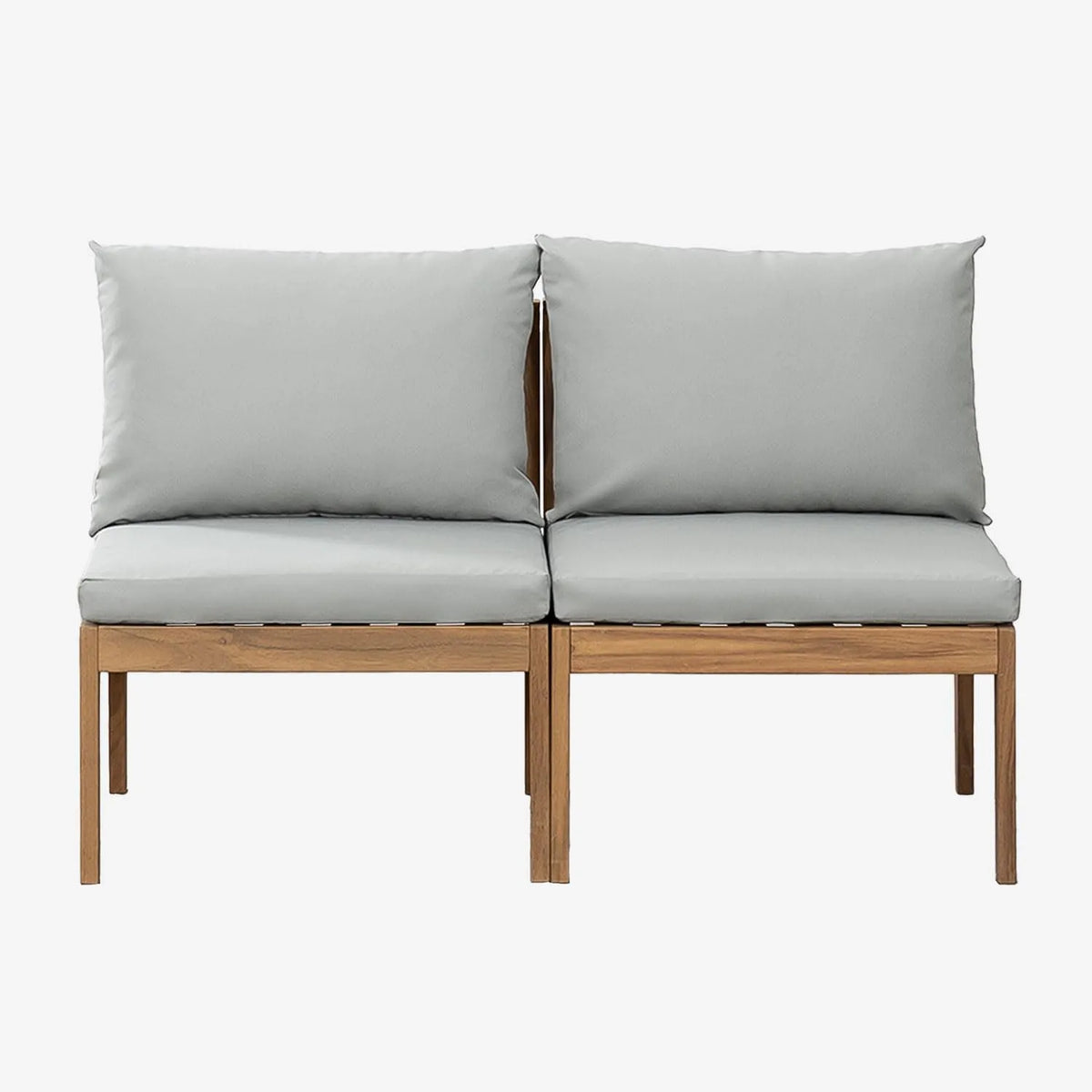 Canapé de jardin et sofa lounge extérieur: en bois, 2 pièces