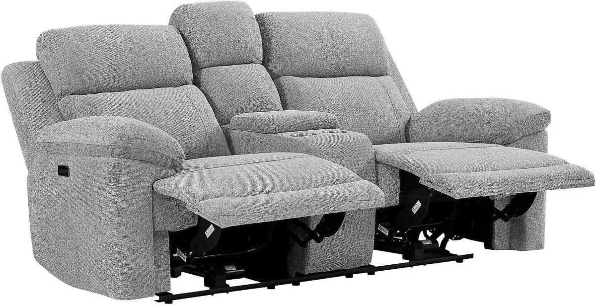 Canapé – KELUNO, revêtement en tissu, 2 Places, gris