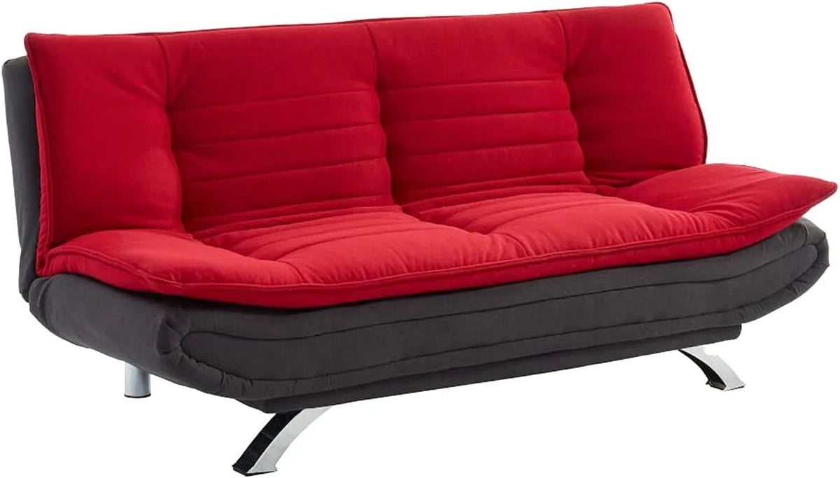 Canapé – DEMIDO, revêtement en tissu, convertible, 3 Places, anthracite