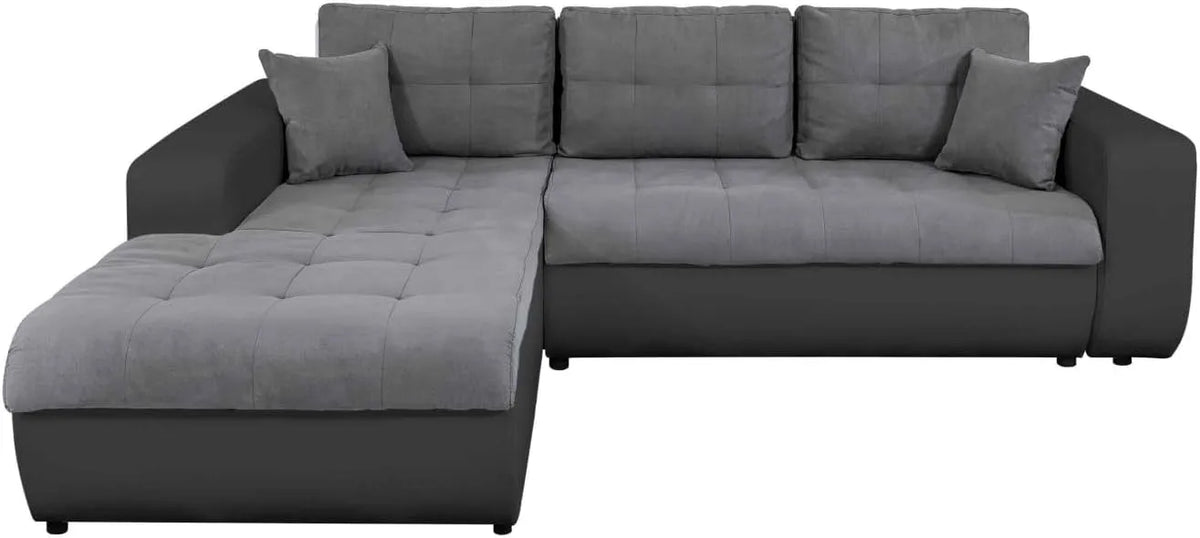 Canapé d'angle et canapé panoramique — L246cm, angle gauche, convertible, 4 Places, gris