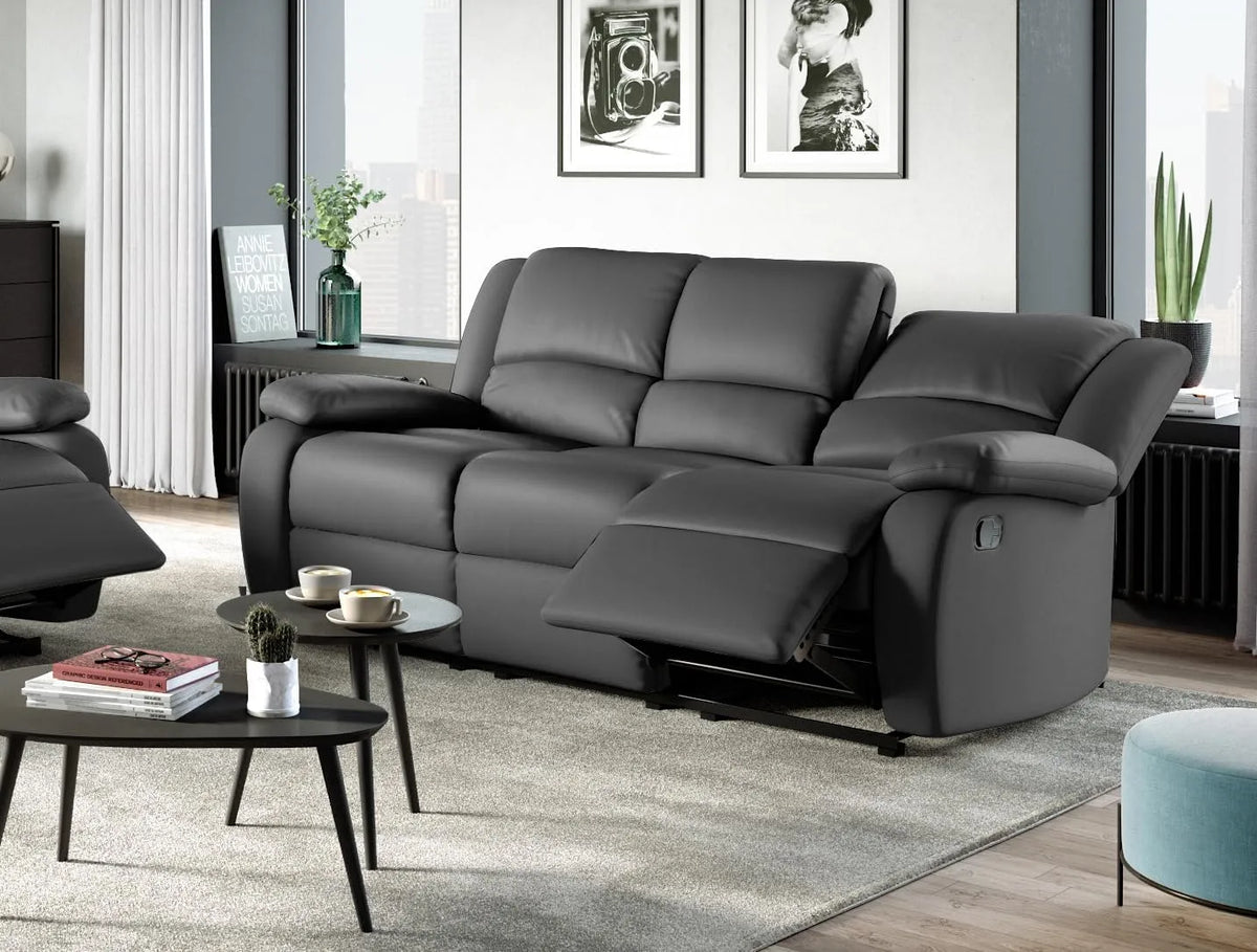Canapé — DETENTE, inclinaison réglable, 3 Places, gris