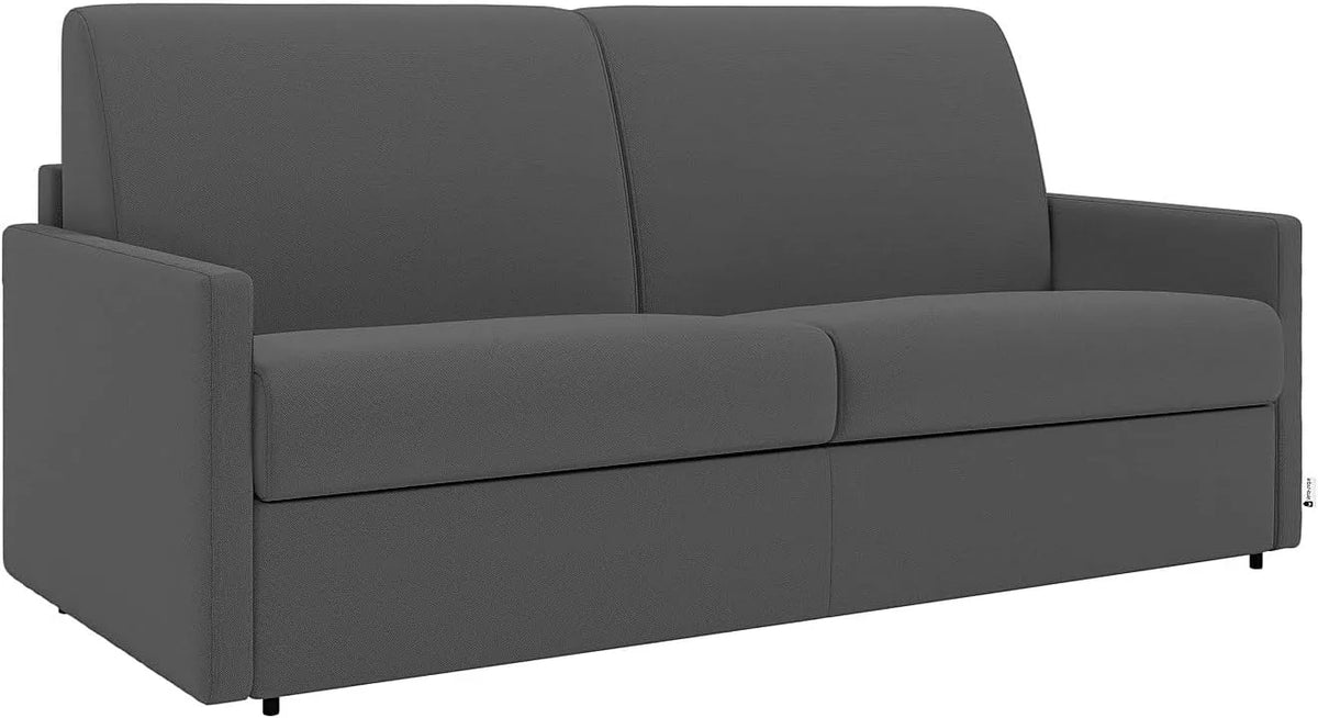 Canapé – CALIFE, revêtement en tissu, convertible, 2 Places, 120 cm, 14 cm, gris