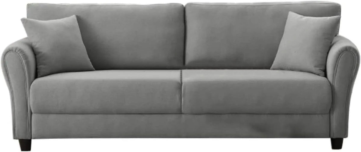 Canapé – USINE, revêtement en tissu, avec coussins, 4 Places, 212 × 78 × 87 cm, gris