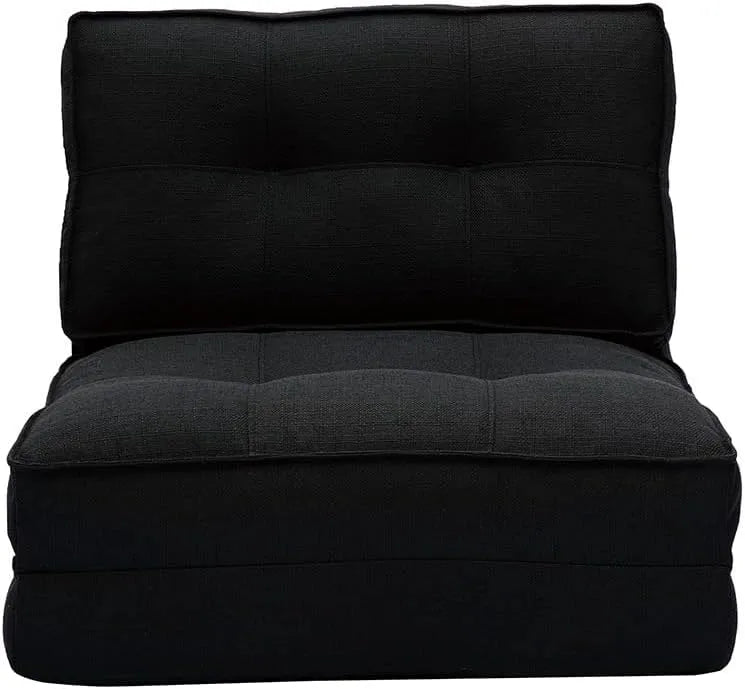 Miliboo Chauffeuse 1 Place Convertible en Tissu Noir Sally — revêtement en tissu, avec chauffage