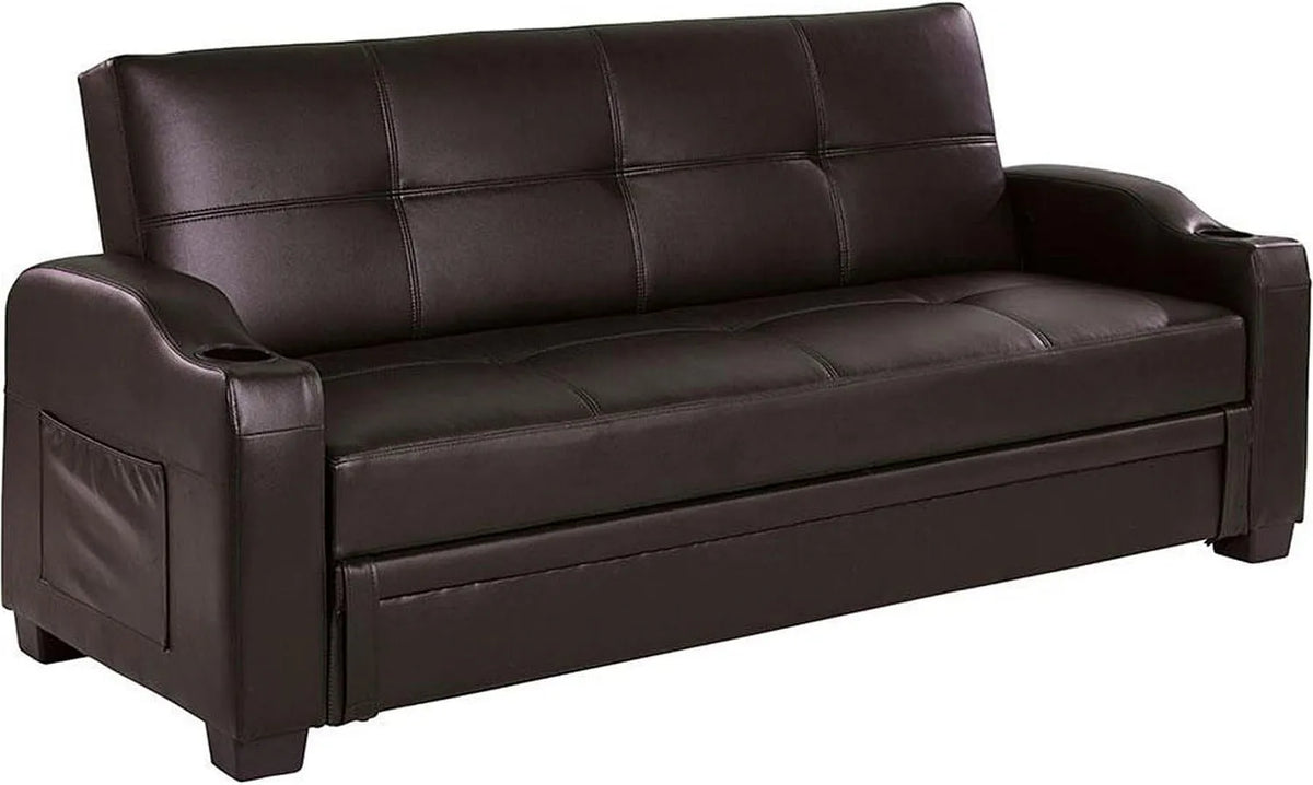 Canapé — convertible, 3 Places, marron