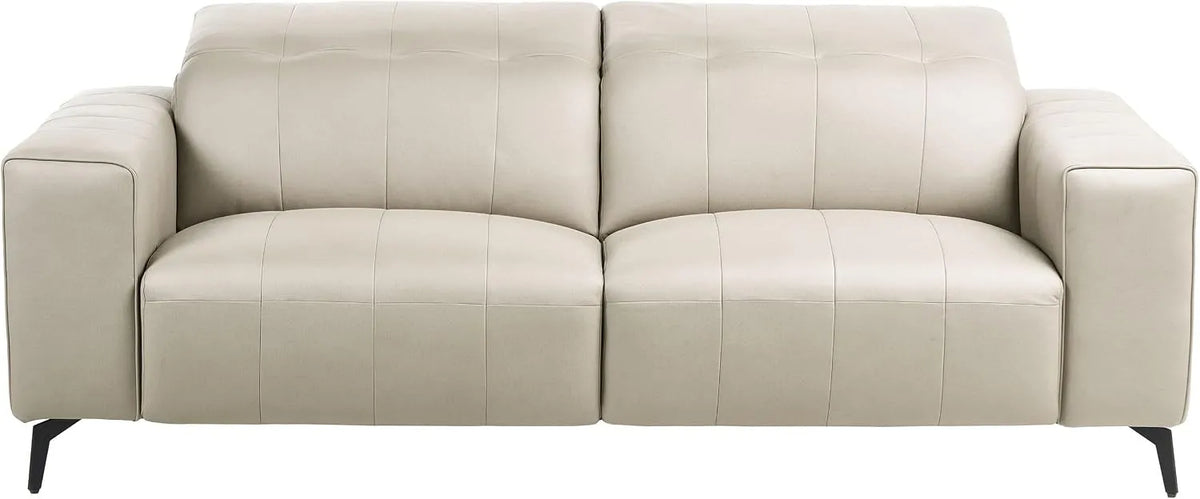 Canapé: en métal, en cuir PU, avec dossier, 3 Places, beige, réglable