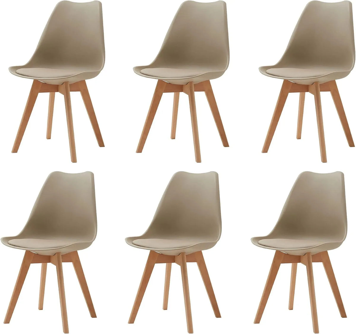 Chaise: en métal, en bois, Lot de 6
