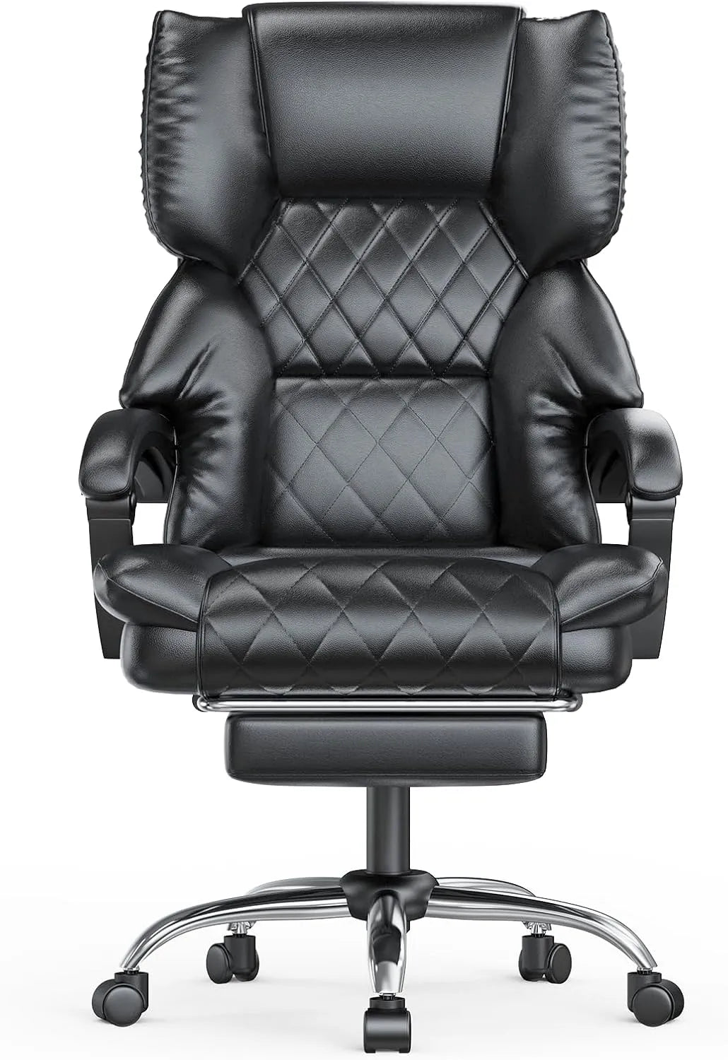 Bureau et table informatique — en cuir PU, avec bureau, avec dossier, 150 kg, noir, réglable, inclinable