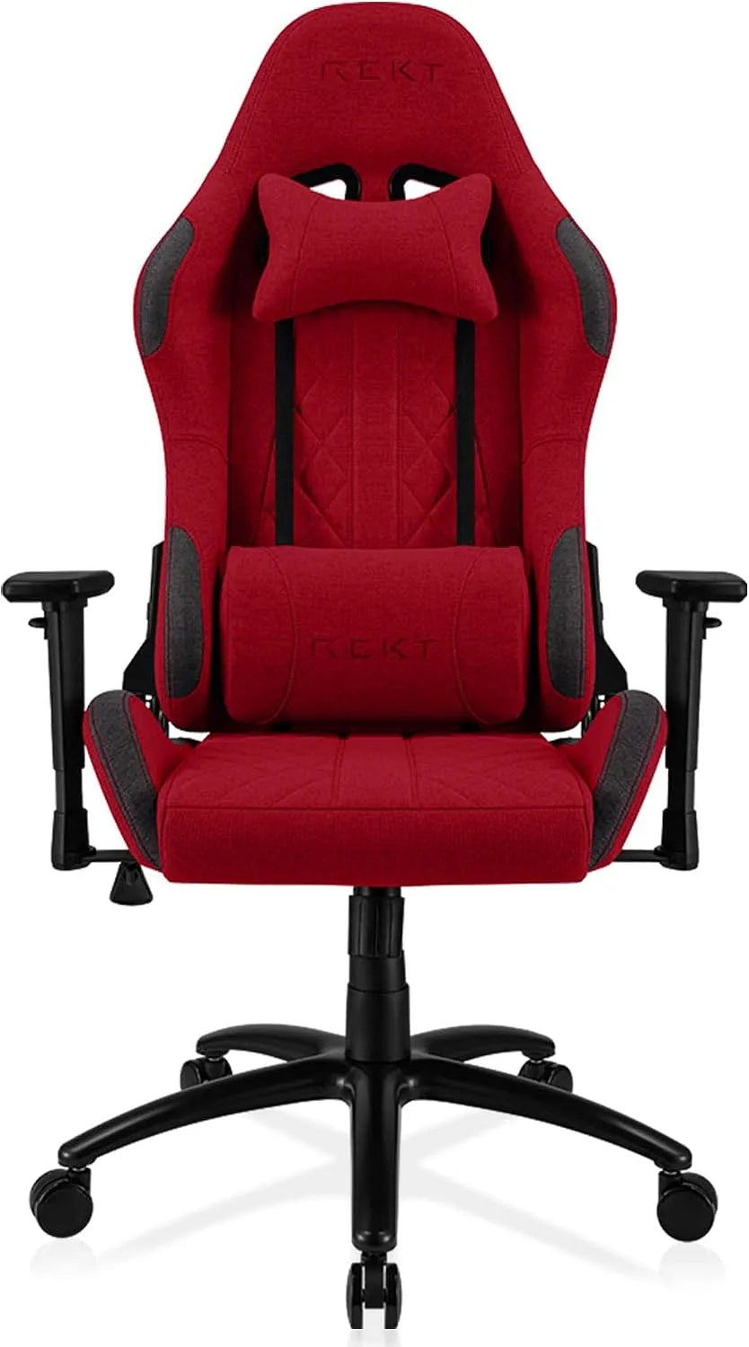 Bureau et table informatique — ULTIM8-RS, revêtement en tissu, technologie 3D/4D, avec accoudoirs, avec coussins, 150 Kg, rouge, REKT ULTIM8-RS
