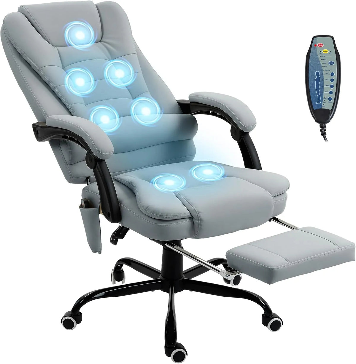 Bureau et table informatique: pivotant, avec dossier, réglable, avec télécommande, gris, inclinable
