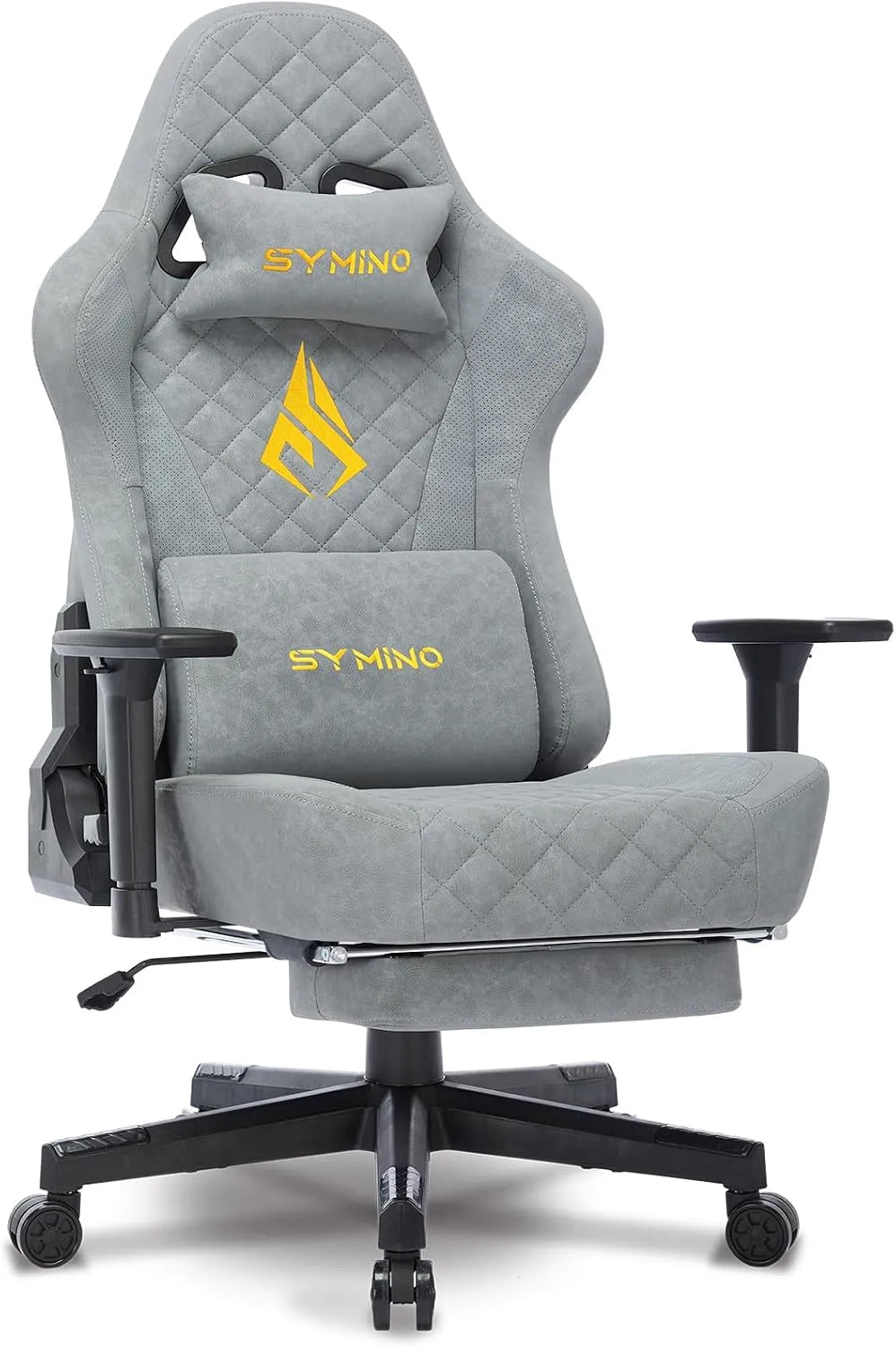 Bureau et table informatique: en cuir, pour gaming, réglable, 200kg, gris