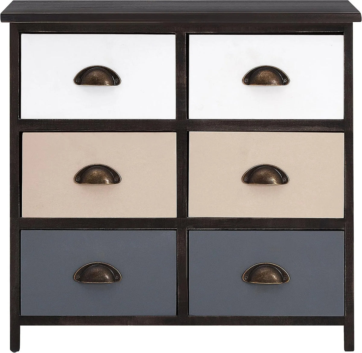 Premier Housewares 2403975 Urban Loft Commode et meuble à tiroirs avec 6 Tiroirs Bois – en bois, avec tiroirs, marron