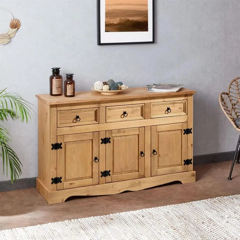 Buffet et meuble de rangement Salle à Manger Tequila en Bois L 154 cm — avec rangement, avec tiroirs, 3 Portes, 3 tiroirs