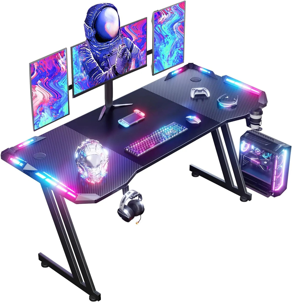 Mug de voyage: pour gaming, affichage LED, 160 × 60 cm, noir
