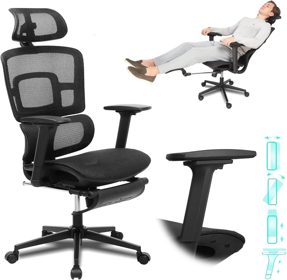 Bureau et table informatique: technologie 3D/4D, avec bureau, avec accoudoirs, réglable, avec roulettes