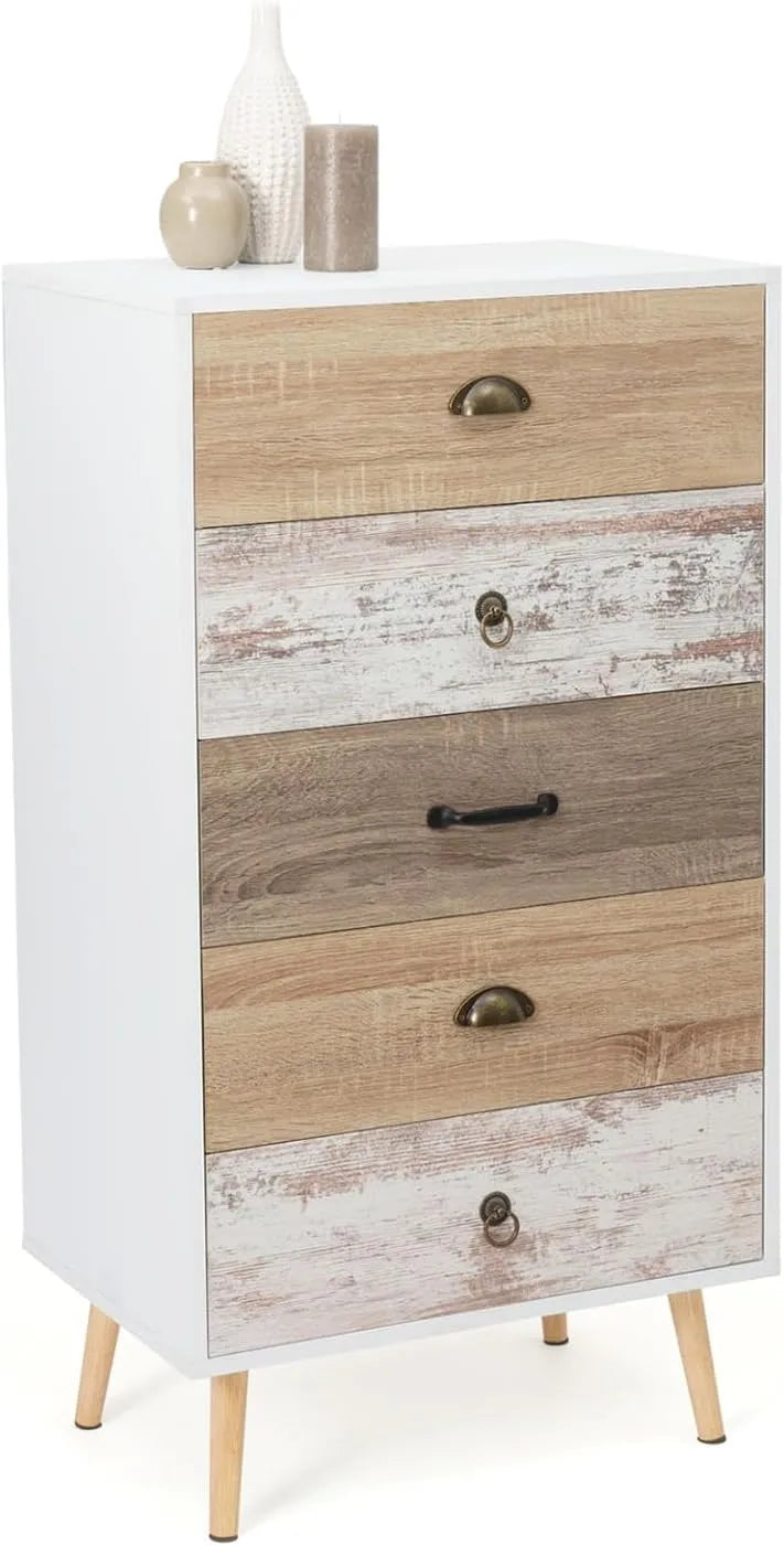 IDMarket — avec tiroirs, 5 tiroirs, 60 cm