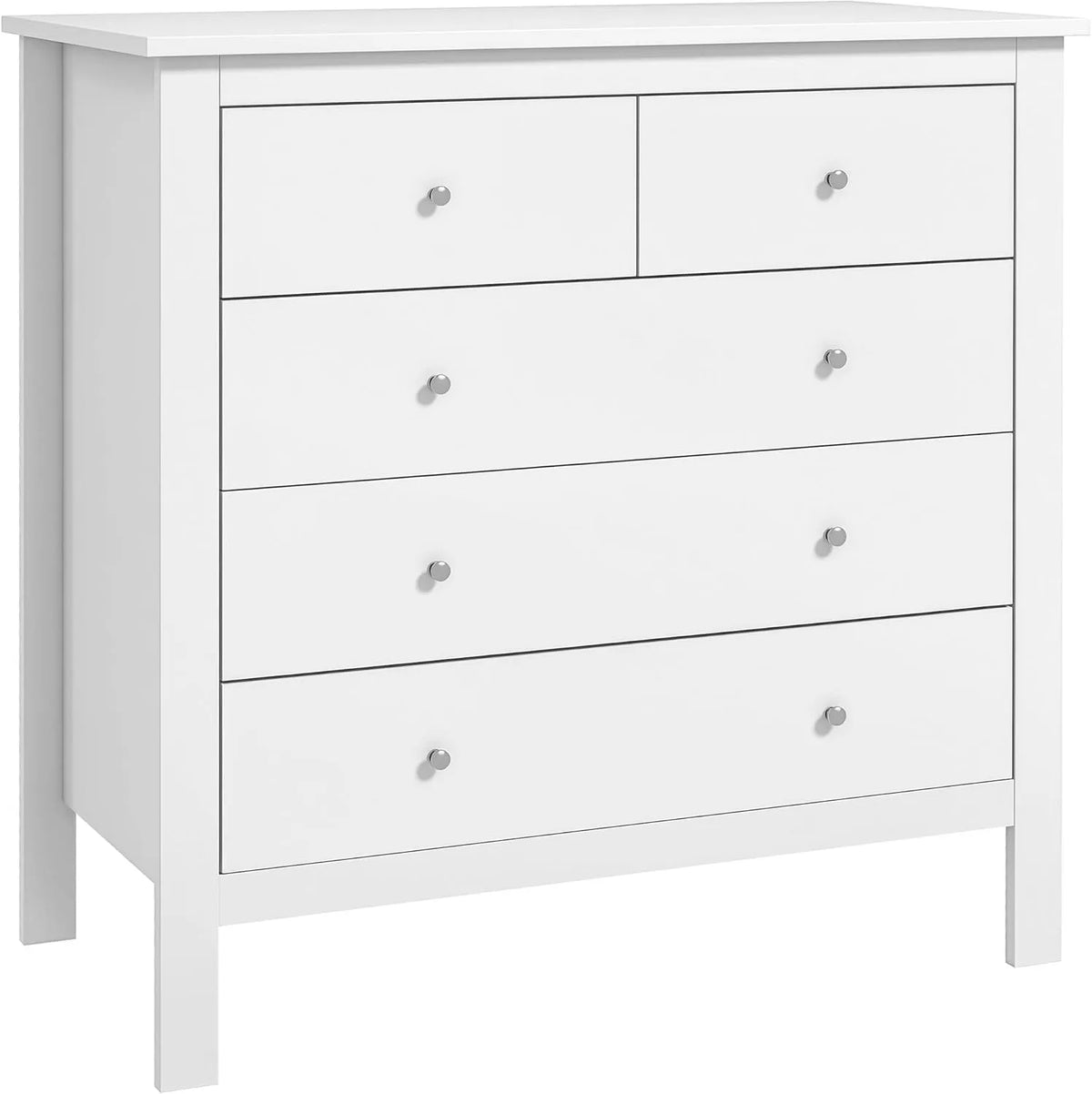 HOMCOM Bureau et table informatique – avec poignée, en bois, avec rangement, avec tiroirs, 5 tiroirs, 79l, 39, 5P, en métal