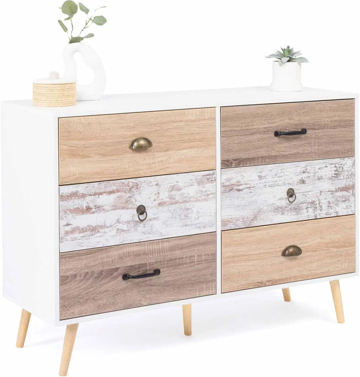 IDMarket — avec tiroirs, 6 tiroirs, 115 cm