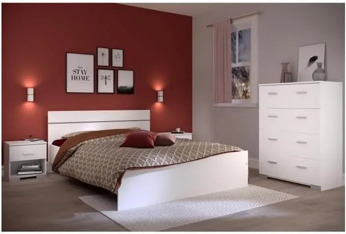 Chambre complete BOSTON – 140 × 190, blanc