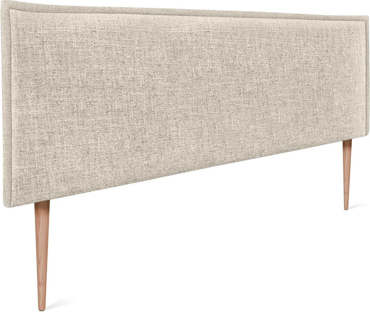 Tête de lit en Lin Naturel uni avec Bordure tête — 150 × 105cm