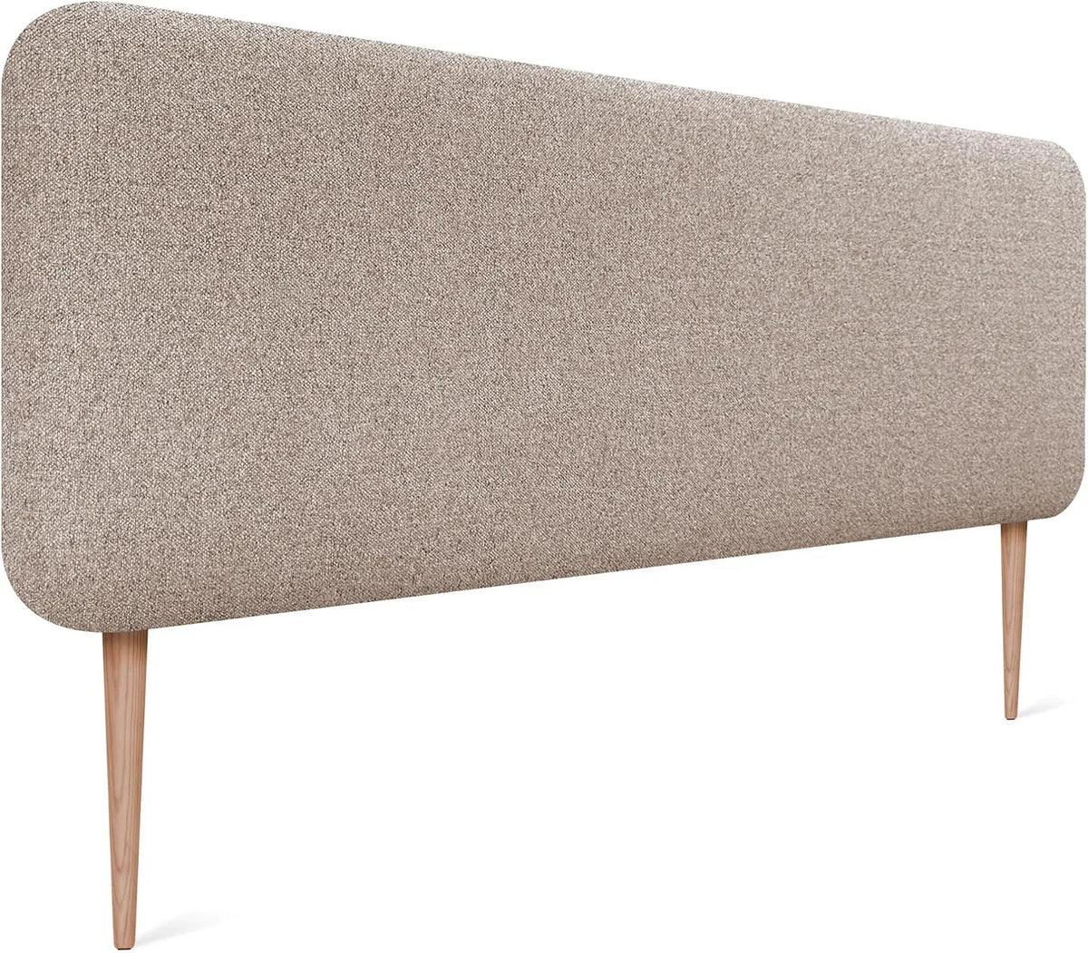 Tête de Lit Capitonnée Unie Arrondie en Tissu Aqualine avec: absorbant, revêtement en tissu, 145cm