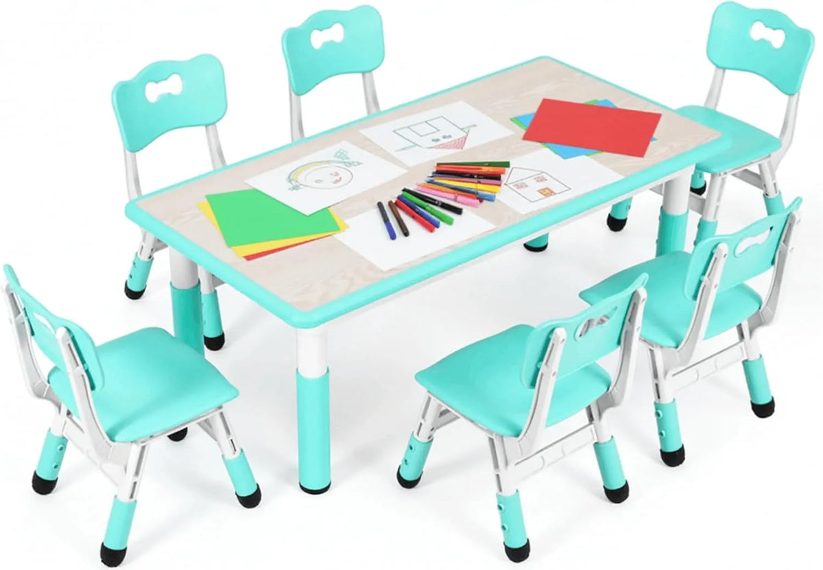 Chaise – pour enfant, réglable, vert, hauteur réglable