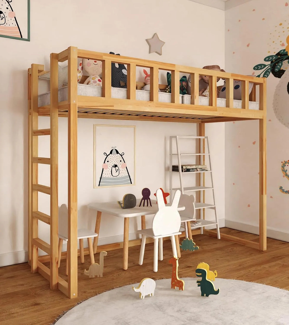 Lit en bois pour enfant avec entrée latérale: Pin, 200 × 90, 150 cm
