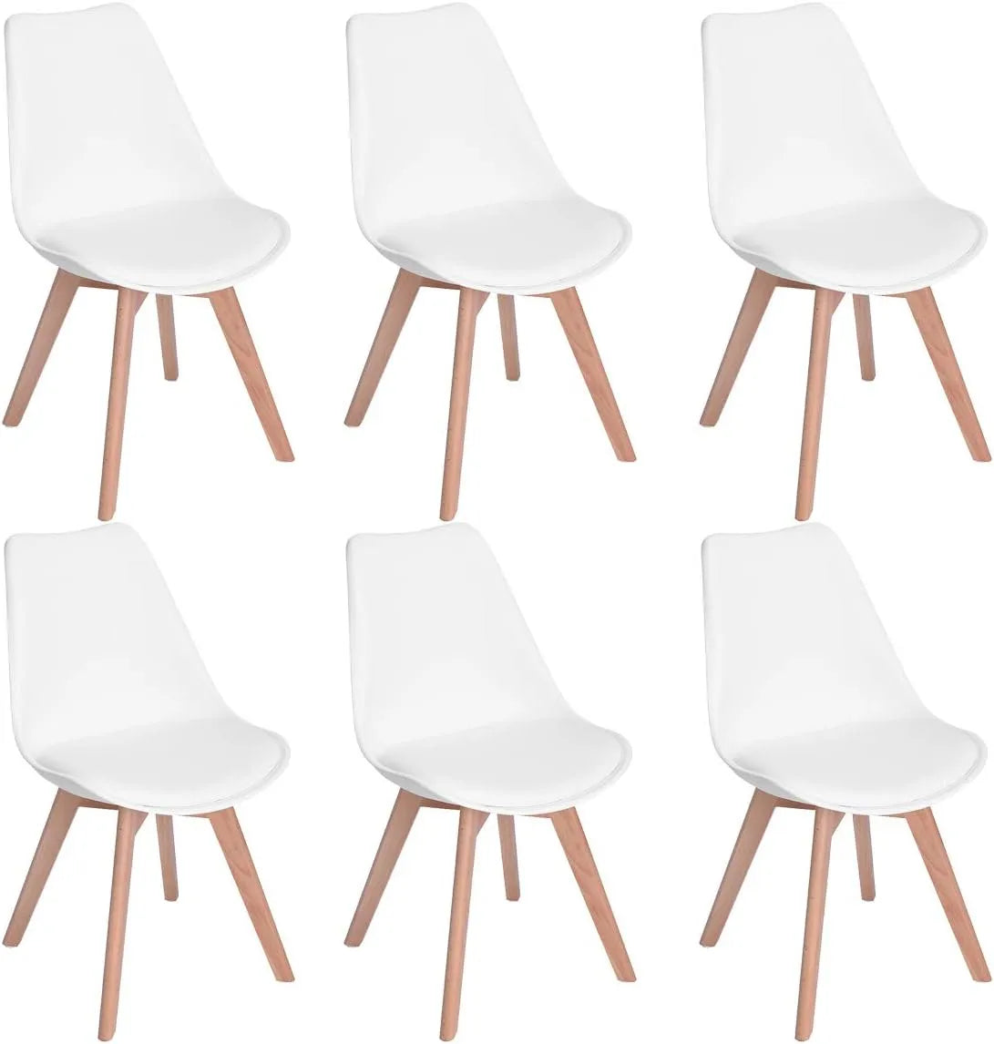 Bureau et table informatique – SGS, en bois, Lot de 6, blanc