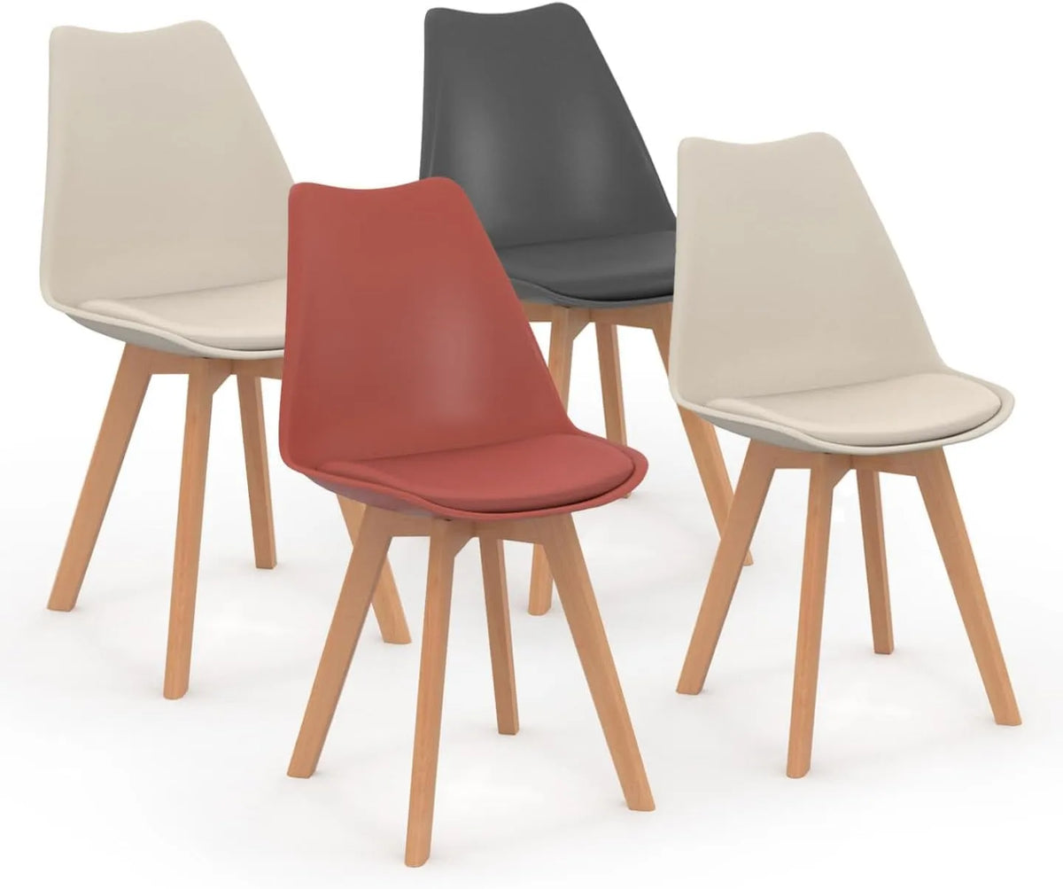 Chaise: SARA, Lot de 4, gris