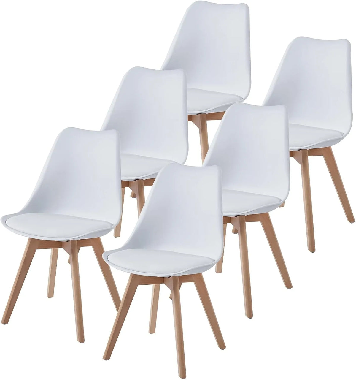 Bureau et table informatique — en bois, Lot de 6, blanc